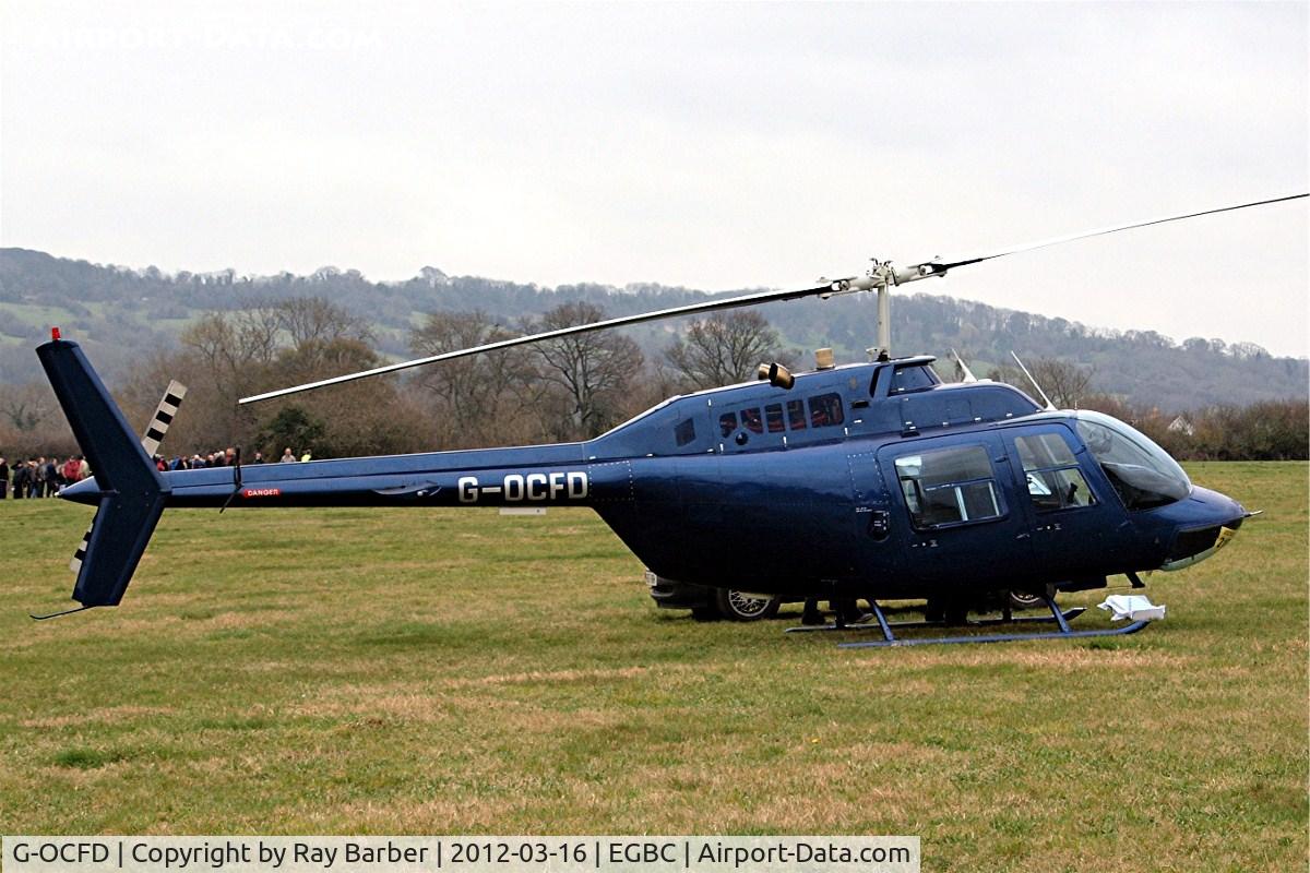 G-OCFD, 1980 Bell 206B JetRanger III C/N 3165, Bell 206B3 Jet Ranger III [3165] Cheltenham Racecourse~G 16/03/2012