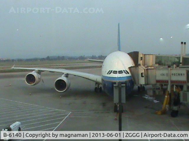 B-6140, 2012 Airbus A380-841 C/N 120, Awaiting departure at Guangzhou