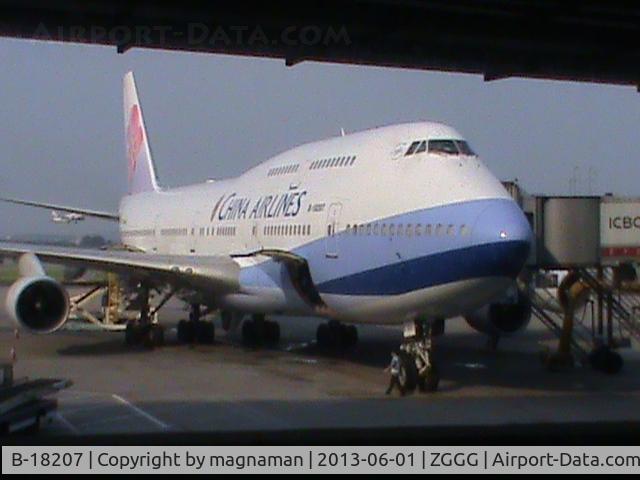 B-18207, Boeing 747-409 C/N 29219, Shot taken from arrivals corridor