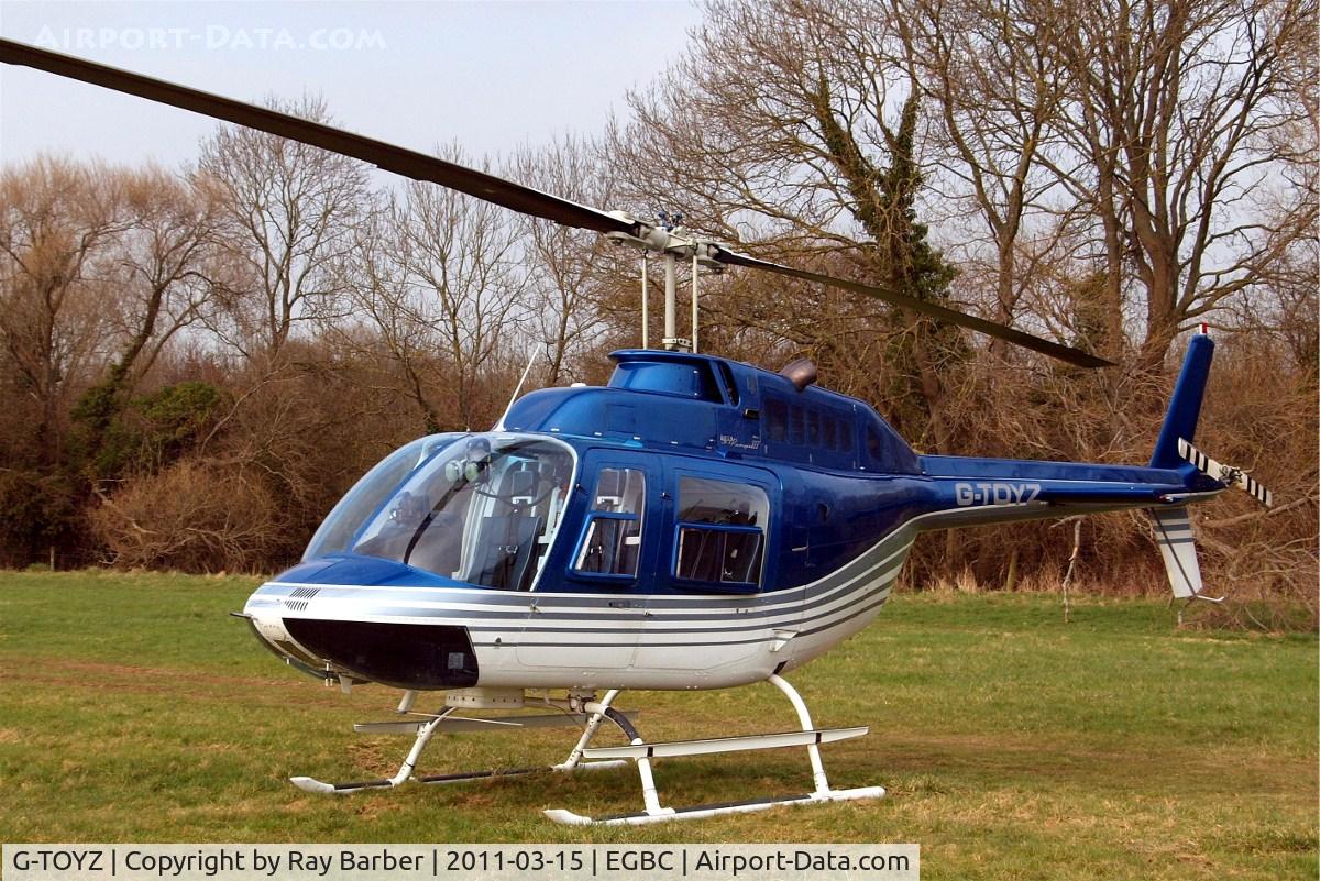 G-TOYZ, 1986 Bell 206B JetRanger III C/N 3949, Bell 206B-3 Jet Ranger III [3949] Cheltenham Racecourse~G 15/03/2011