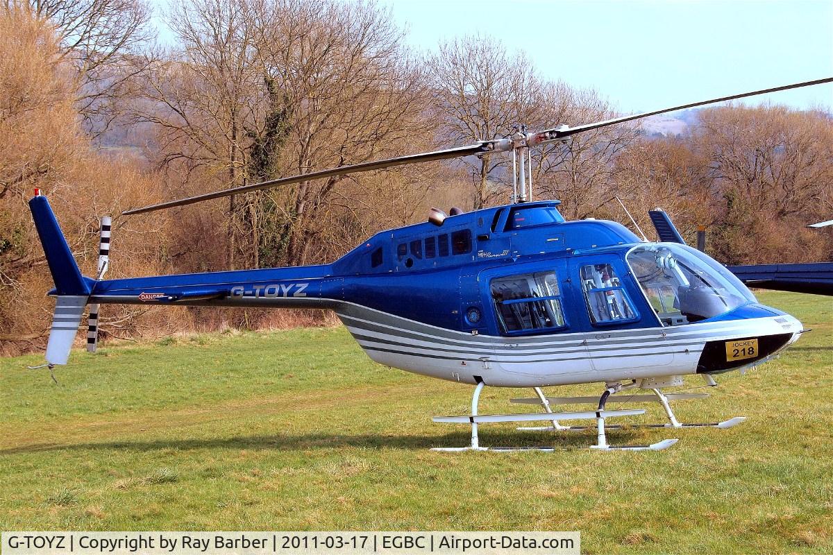G-TOYZ, 1986 Bell 206B JetRanger III C/N 3949, Bell 206B-3 Jet Ranger III [3949] Cheltenham Racecourse~G 17/03/2011