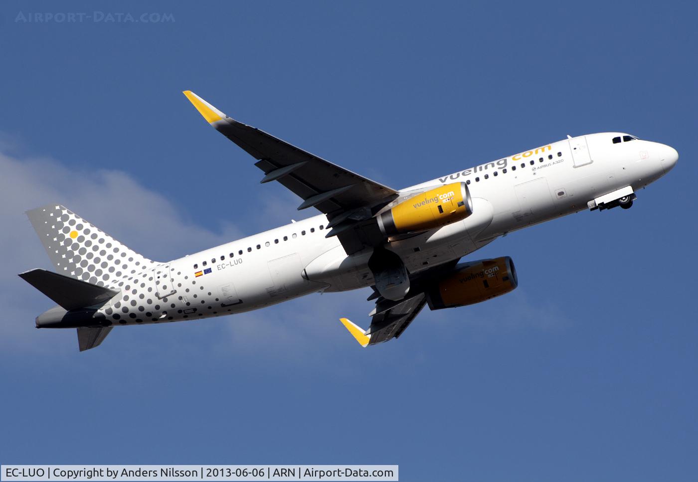 EC-LUO, 2013 Airbus A320-232 C/N 5530, Departing runway 19R.