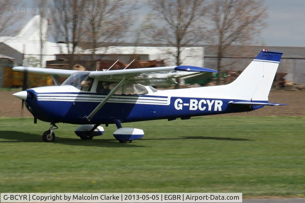 G-BCYR, 1975 Reims F172M Skyhawk Skyhawk C/N 1288, Reims F172M at The Real Aeroplane Company's May-hem Fly-In, Breighton Airfield, May 2013.