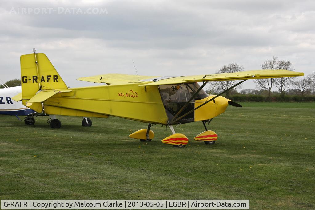G-RAFR, 2004 Skyranger J2.2(1) C/N BMAA/HB/410, Skyranger J2.2(1) at The Real Aeroplane Club's May-hem Fly-In, Breighton Airfield, May 2013.
