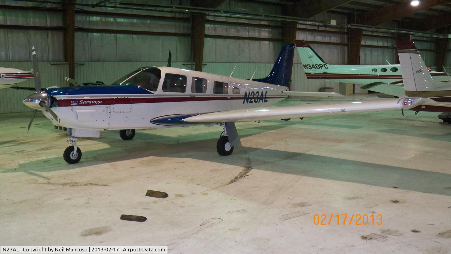 N23AL, 1982 Piper PA-32R-301 C/N 32R-8213008, In her hangar...