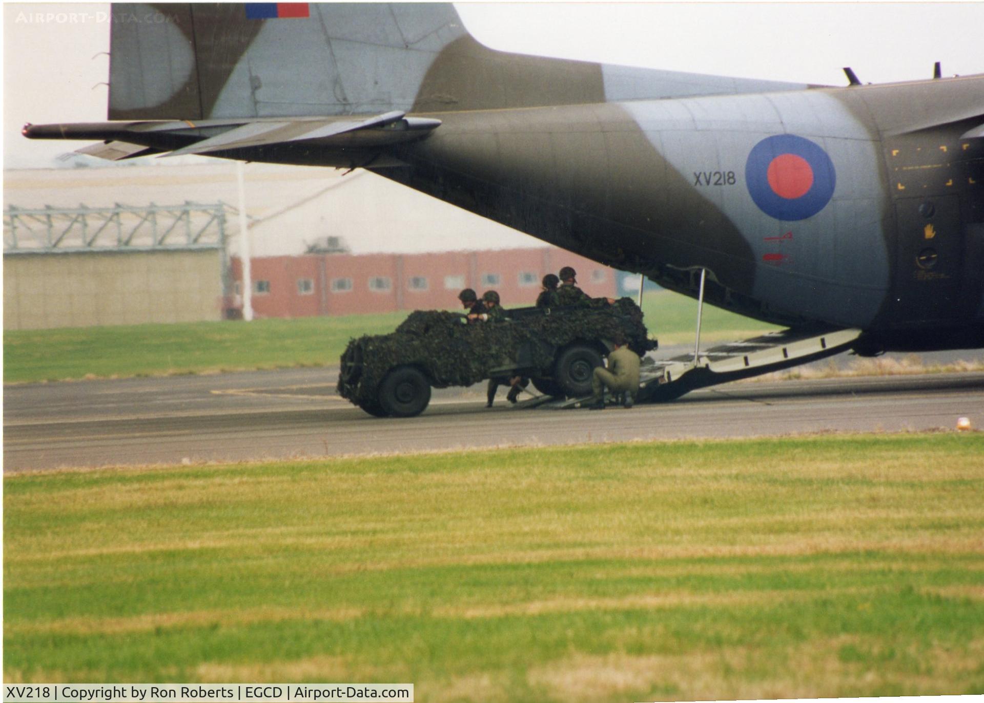 XV218, 1967 Lockheed C-130K Hercules C.1 C/N 382-4245, Showing off the business end at Woodford Airshow