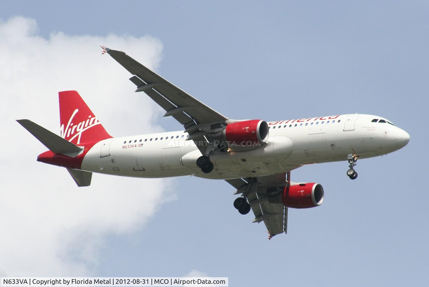 N633VA, 2007 Airbus A320-214 C/N 3230, Virgin America A320