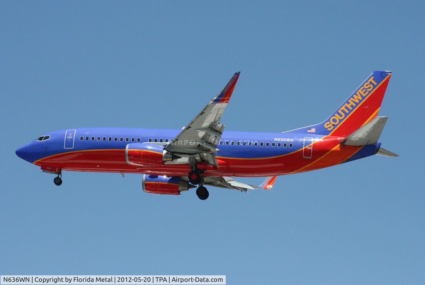 N636WN, 1996 Boeing 737-3H4 C/N 27709, Southwest 737