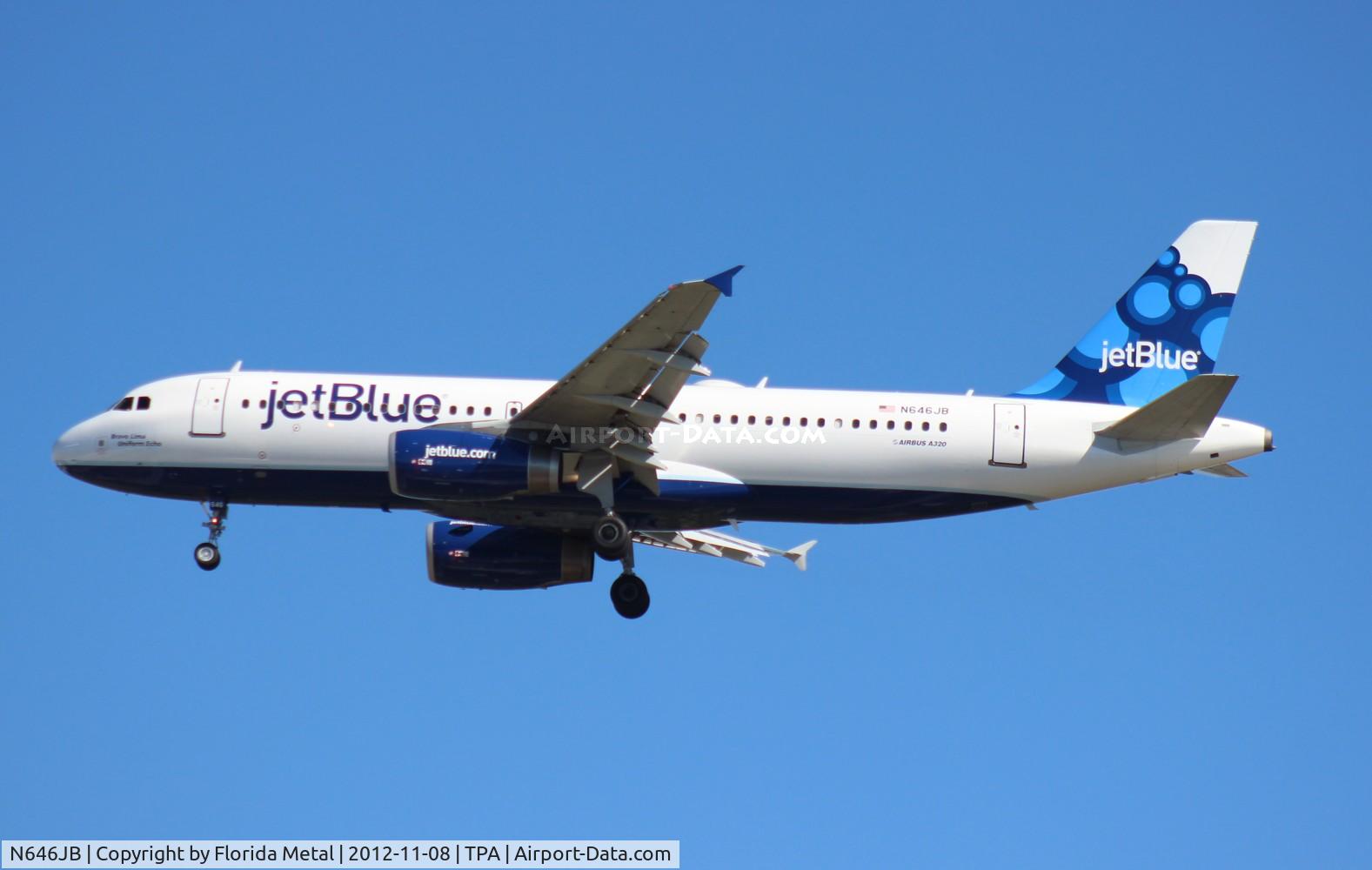 N646JB, 2006 Airbus A320-232 C/N 2945, Jet Blue just recently out of paint with new tail colors from previous