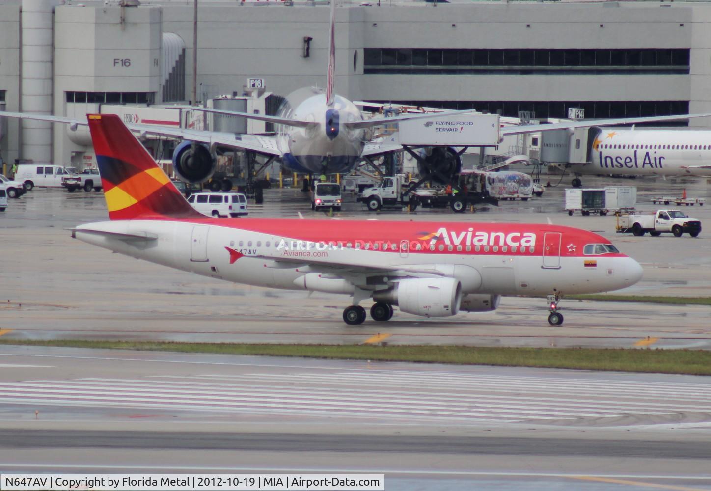 N647AV, 2008 Airbus A319-115 C/N 3647, Avianca A319