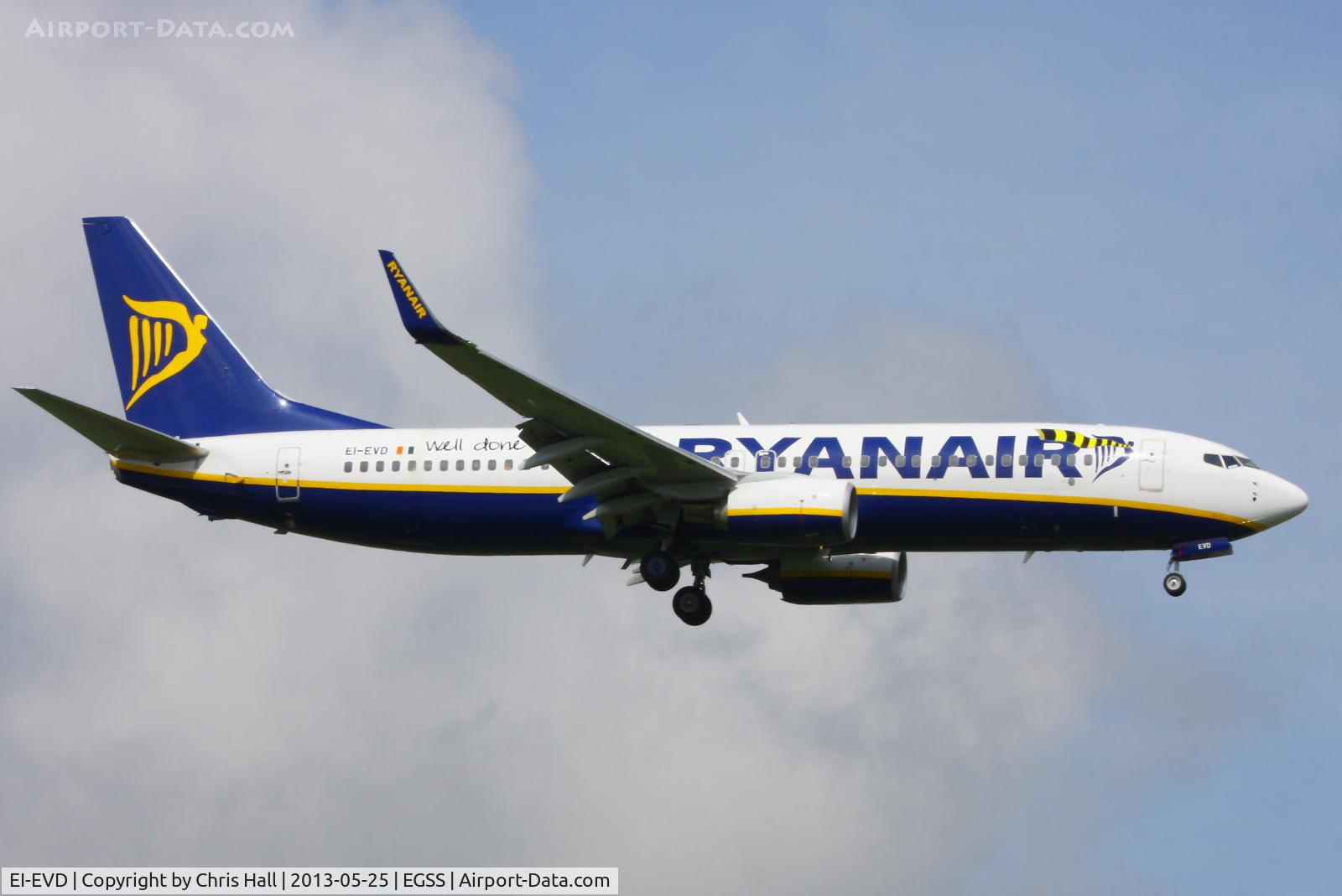 EI-EVD, 2012 Boeing 737-8AS C/N 40287, Ryanair B737 with 