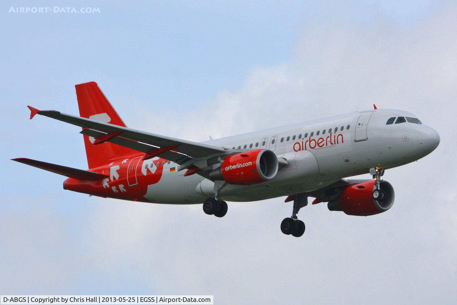 D-ABGS, 2009 Airbus A319-112 C/N 3865, in a hybrid Air Berlin/OLT Express Poland scheme