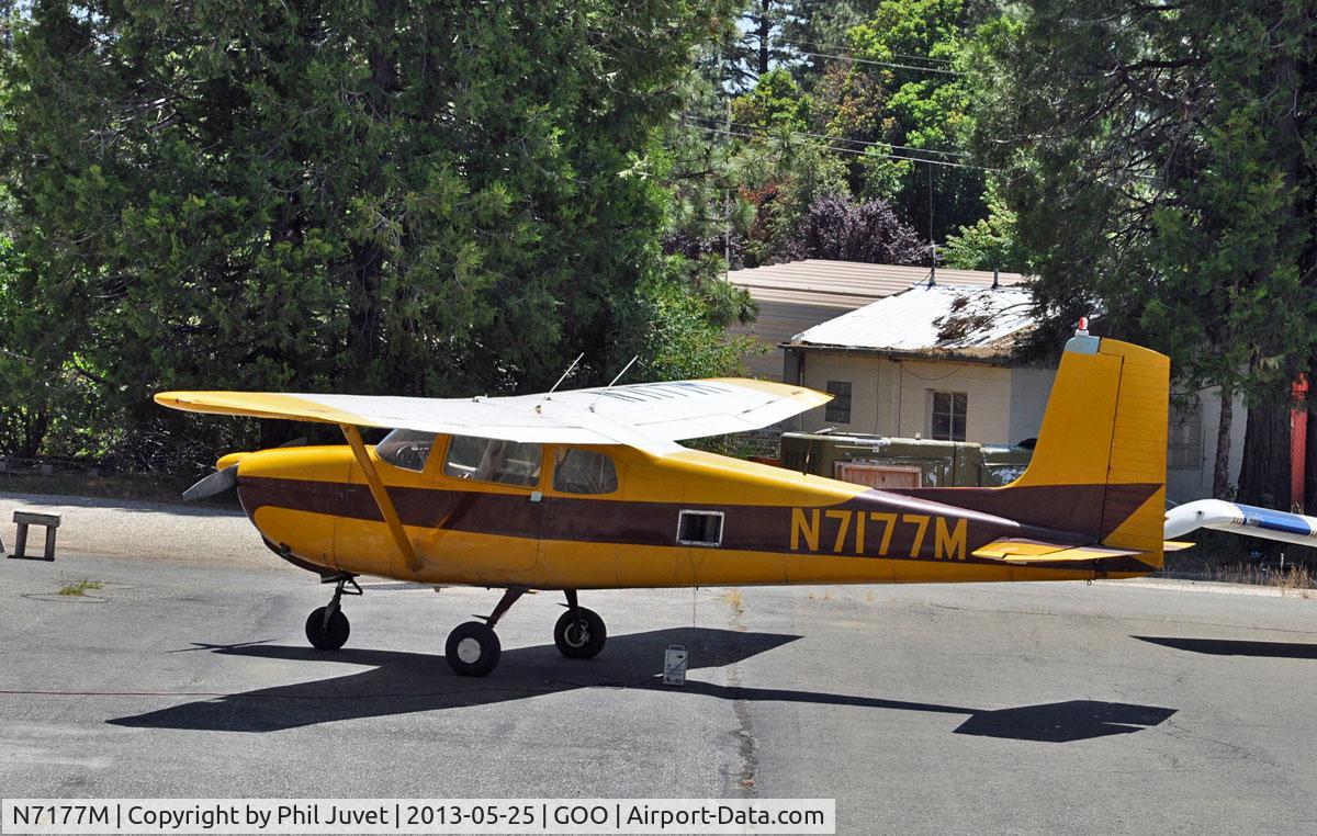 N7177M, 1958 Cessna 175 Skylark C/N 55477, Parked at Nevada Co. Air Park, Grass Valley, CA.