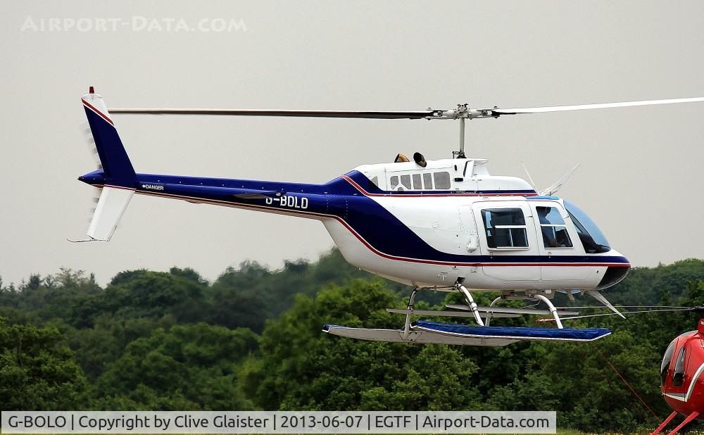 G-BOLO, 1974 Bell 206B JetRanger II C/N 1522, Ex: N59409 > G-BOLO - Originally owned to, Alan Mann Helicopters Ltd in November 1987 and currently with, Hargreaves Leasing Ltd since May 2000
