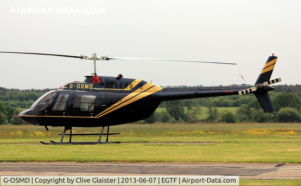 G-OSMD, 1976 Bell 206B JetRanger II C/N 2034, Ex: ZS-HGH > G-BMIB > G-LTEK > G-OSMD - Originally owned to and trading as, Rassler Aero Services in November 1985 as G-BMIB and currently with, TR Aviation Services Ltd since May 2013 as G-OSMD