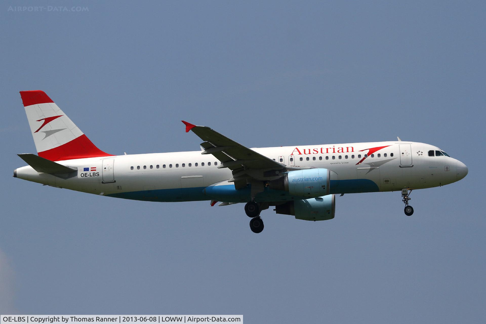 OE-LBS, 2000 Airbus A320-214 C/N 1189, Austrian Airbus A320