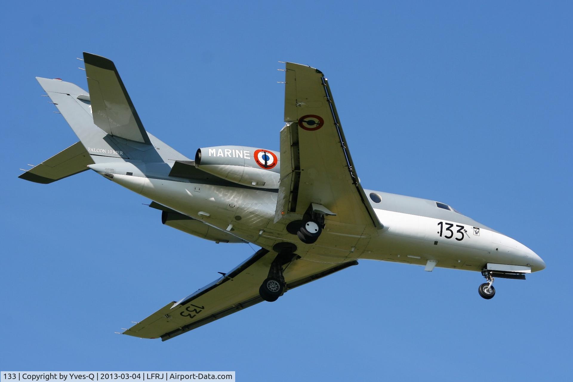 133, 1978 Dassault Falcon 10MER C/N 133, French Naval Aviation Dassault Falcon 10 MER, Landivisiau Naval Air Base (LFRJ)