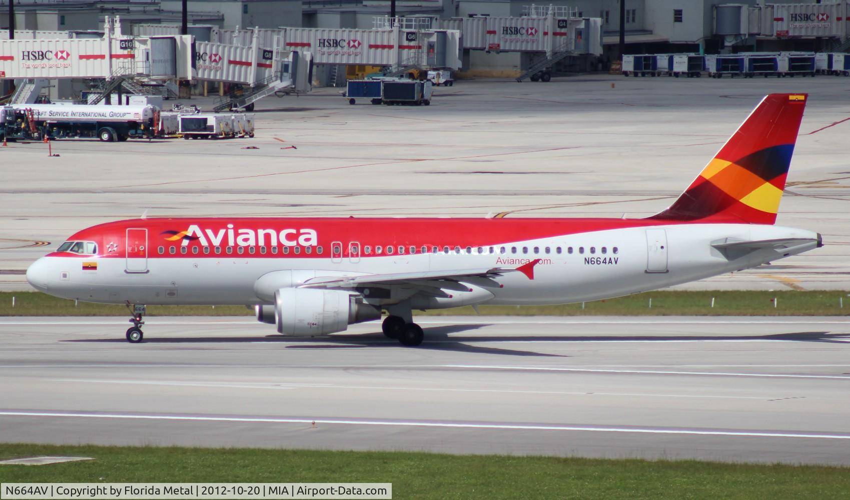 N664AV, 2008 Airbus A320-214 C/N 3664, Avianca A320