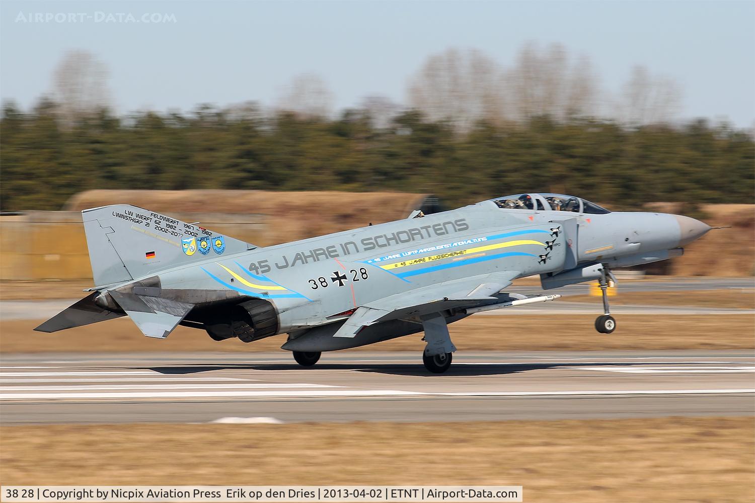38 28, 1972 McDonnell Douglas F-4F Phantom II C/N 4689, F-4FKWS 3828 seen here during a touch and go