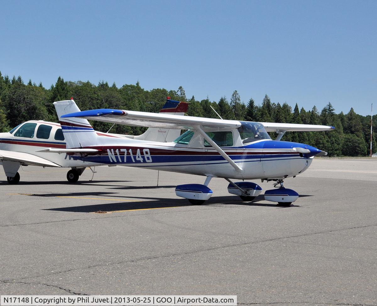N17148, 1972 Cessna 150L C/N 15073643, Parked at Nevada County Air Park, Grass Valley, CA.