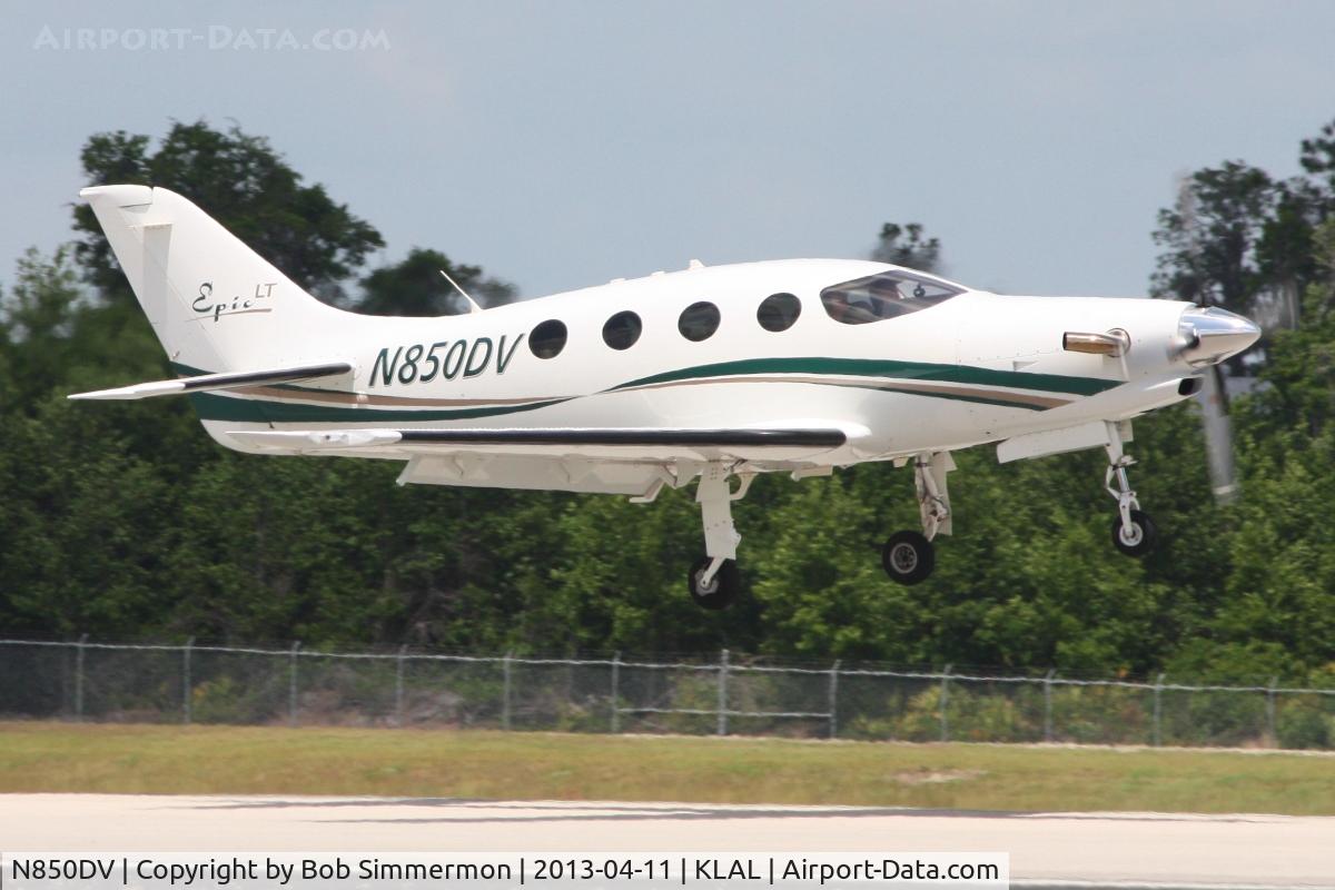 N850DV, 2011 AIR Epic LT C/N 031, Landing 9R at Sun N Fun 2013 - Lakeland, FL