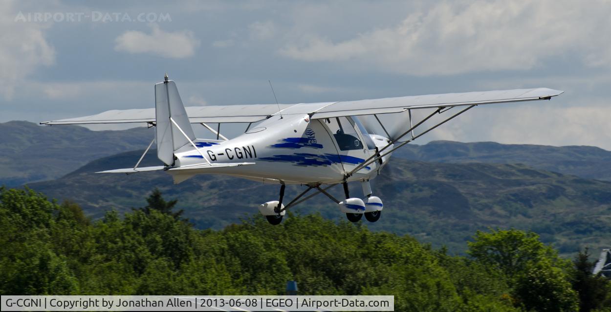 G-CGNI, 2010 Comco Ikarus C42 FB80 C/N 1005-7108, Departing from Oban Airport (North Connel).