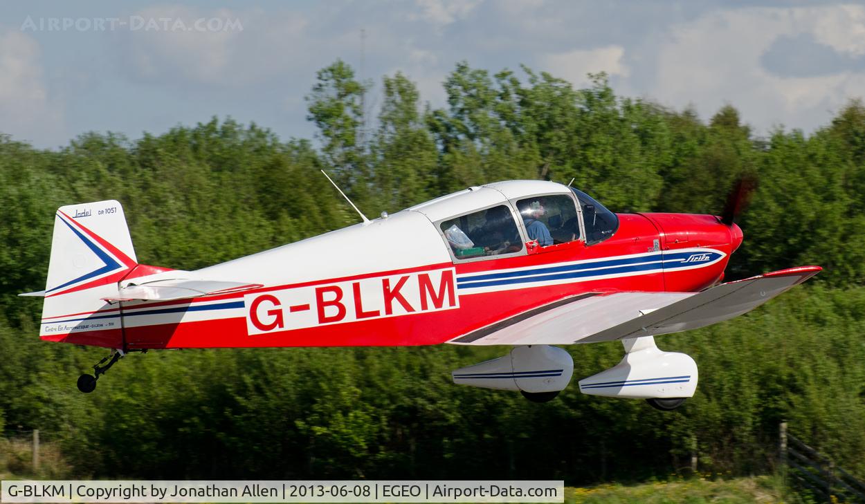 G-BLKM, 1963 CEA Jodel DR-1051 Sicile C/N 519, Departing from Oban Airport (North Connel).
