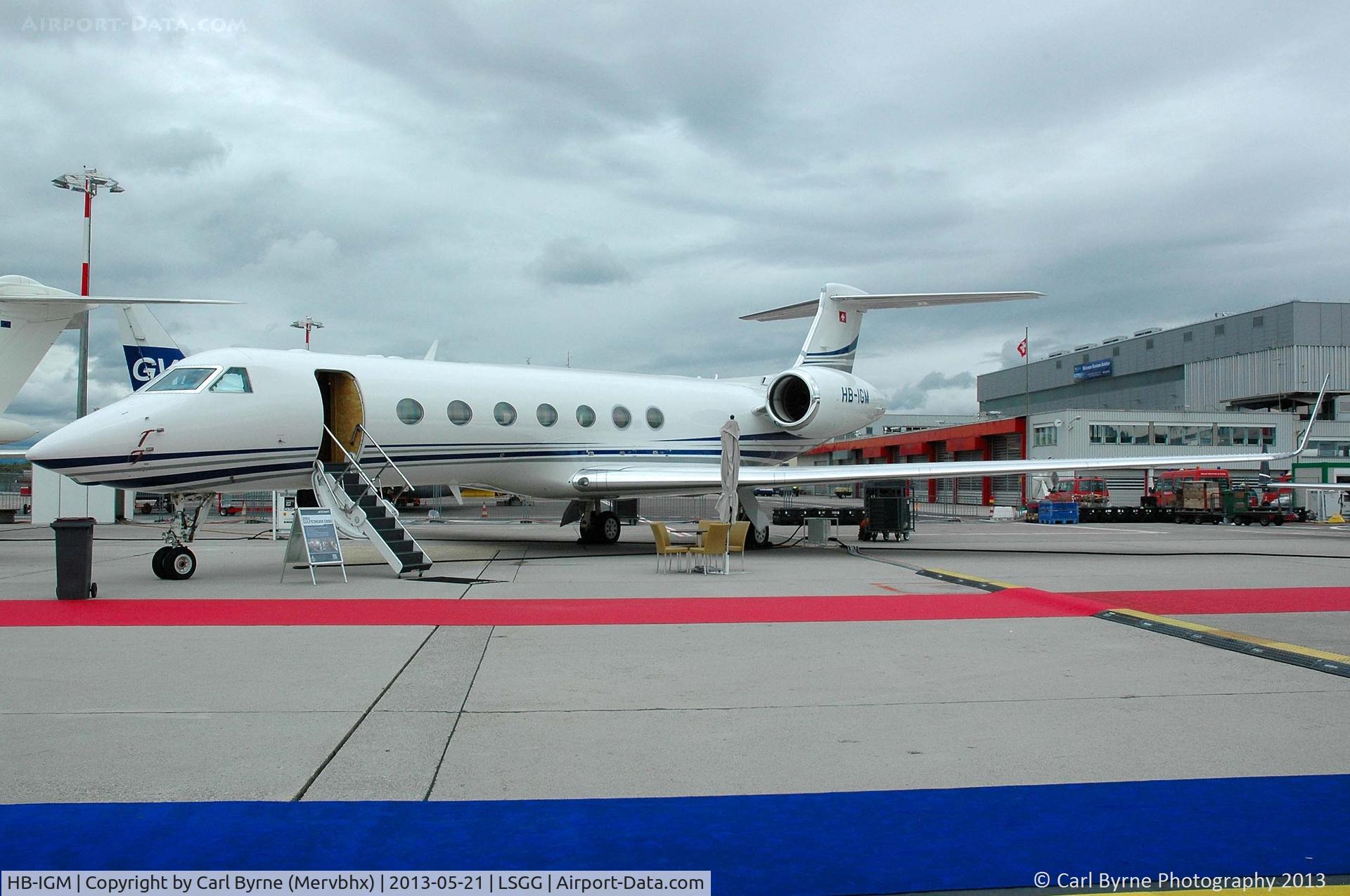 HB-IGM, 2003 Gulfstream Aerospace GV-SP (G550) C/N 5004, Part of the EBACE 2013 Static Display