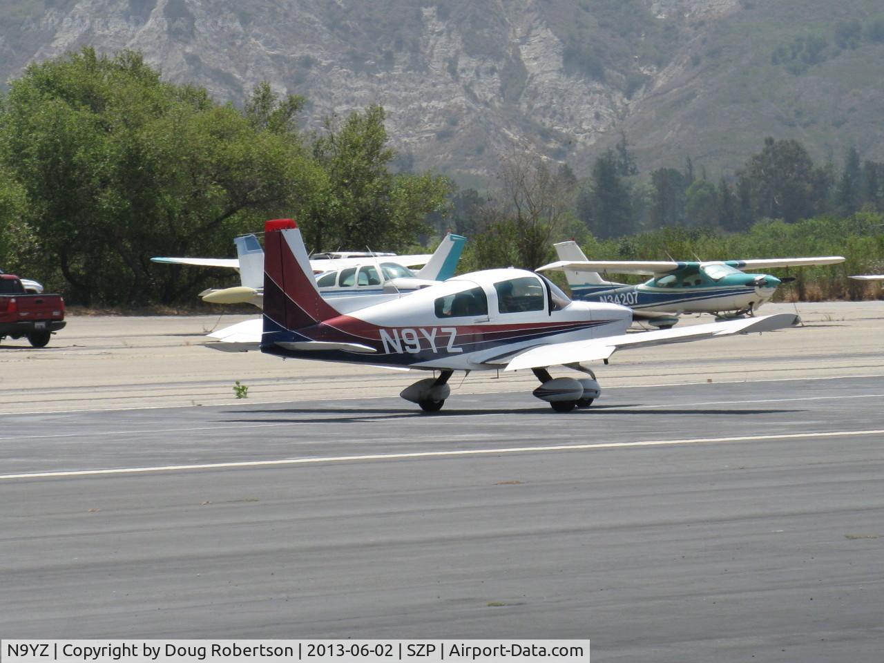N9YZ, 1975 Grumman American AA-5A Cheetah C/N AA5-0822, 1975 Grumman American AA-5A CHEETAH, Lycoming O-320 150 Hp, Young Eagles Flight, landing roll Rwy 22