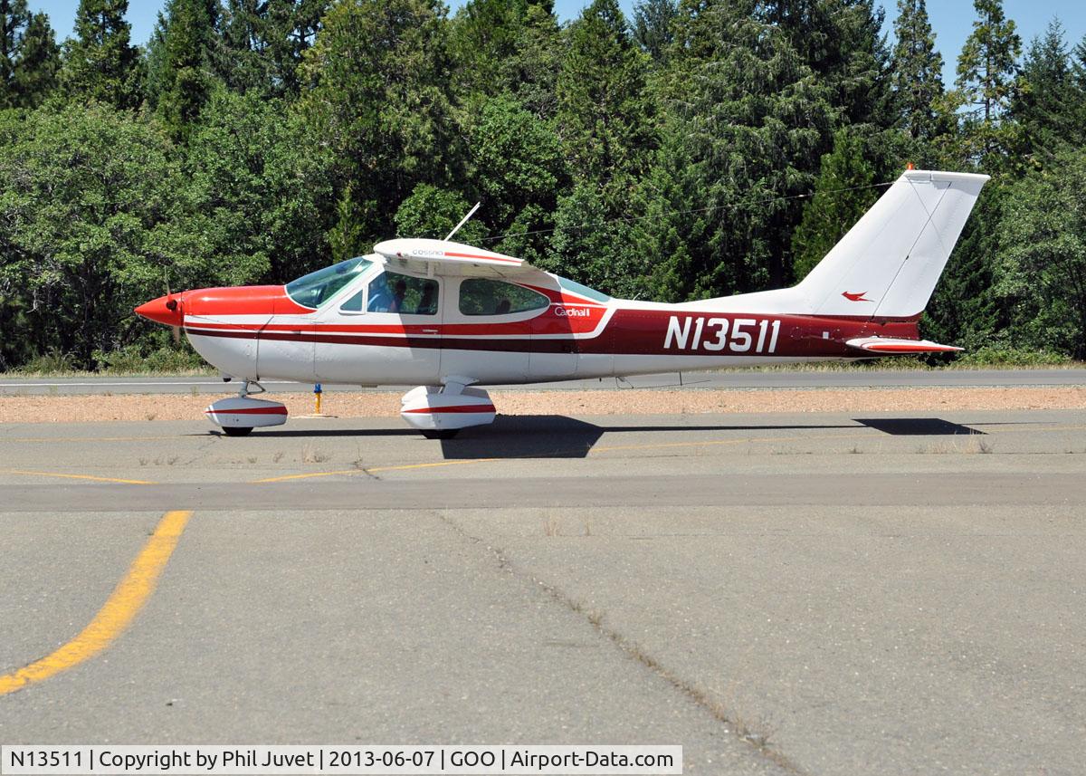N13511, 1976 Cessna 177B Cardinal C/N 17702430, Landing at the Nevada County Air Park, Grass Valley, CA.