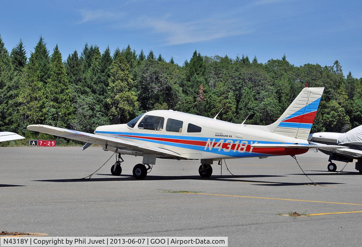 N4318Y, 1983 Piper PA-28-161 Warrior II C/N 28-8416006, Parked at Nevada County Air Park, Grass Valley, CA.