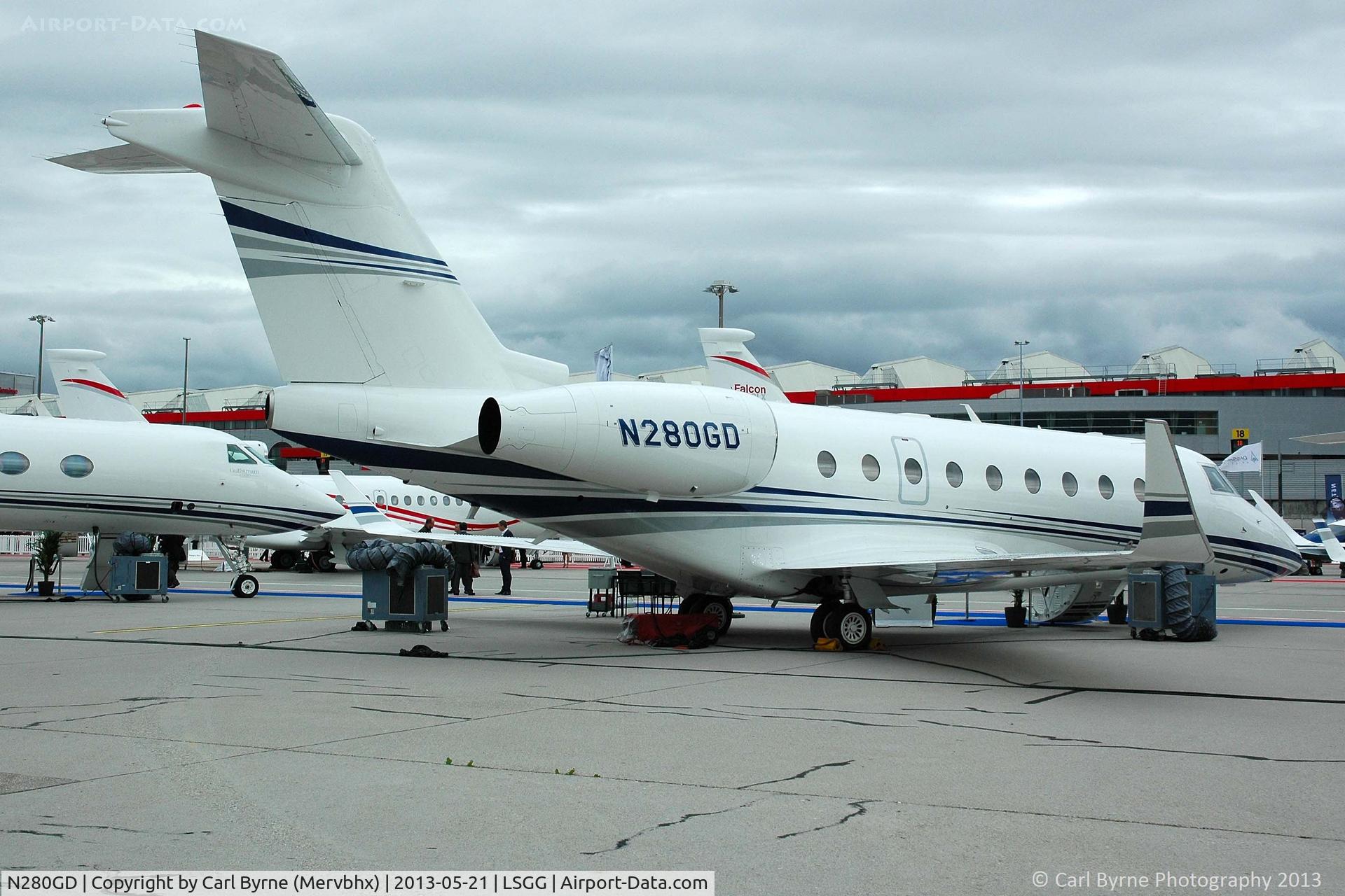 N280GD, 2011 Israel Aircraft Industries Gulfstream G280 C/N 2004, Part of the EBACE 2013 Static Display