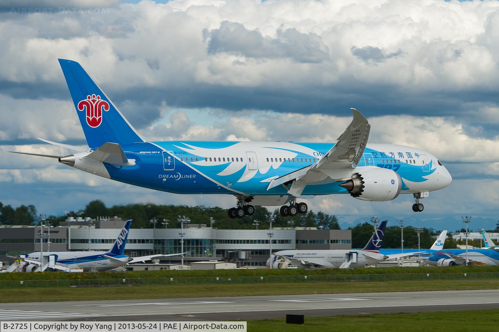 B-2725, 2012 Boeing 787-8 Dreamliner Dreamliner C/N 34923, China Souther 787 return from test flight