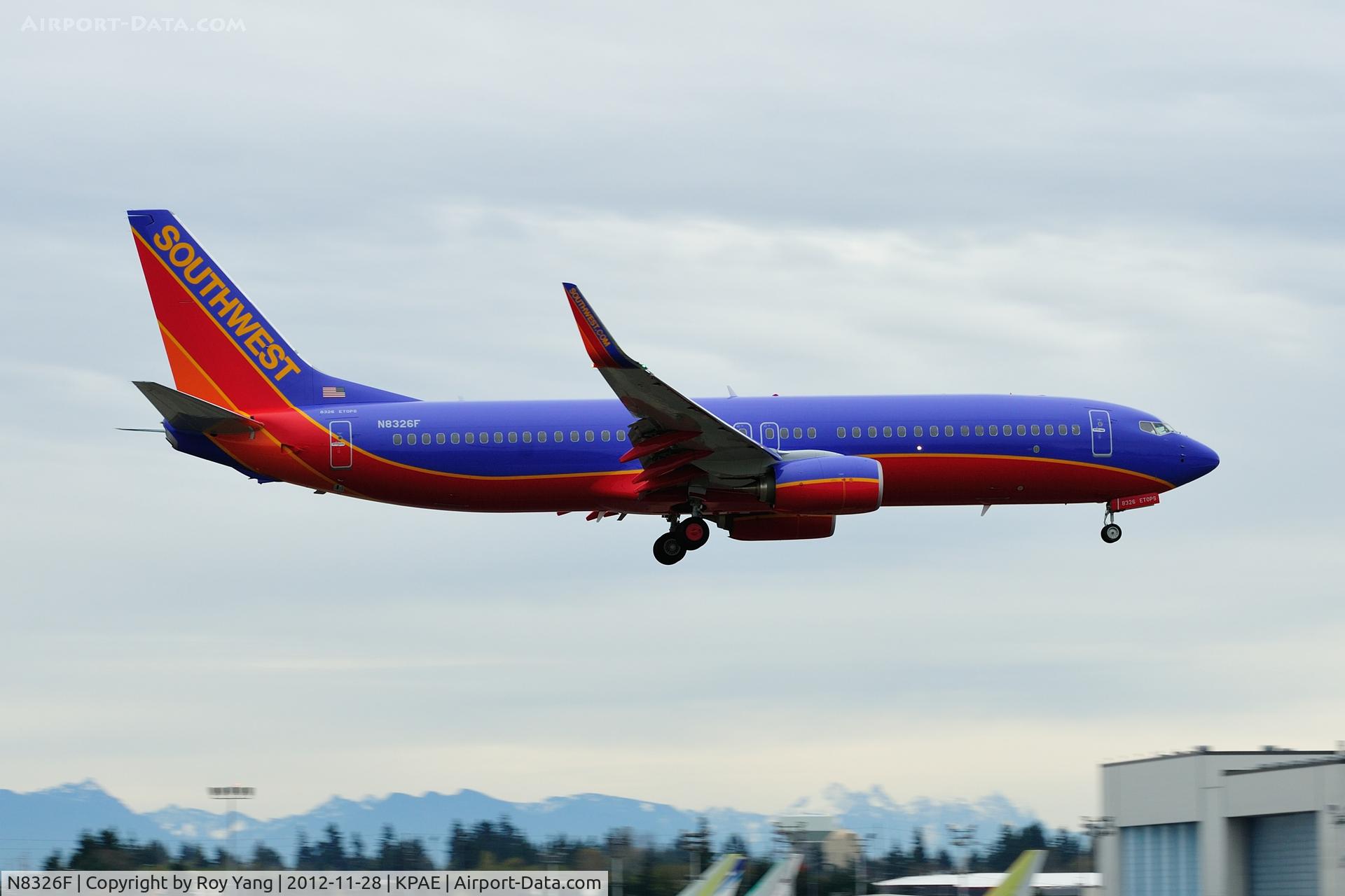 N8326F, 2012 Boeing 737-8H4 C/N 35969, Southwest B737 Flight Test