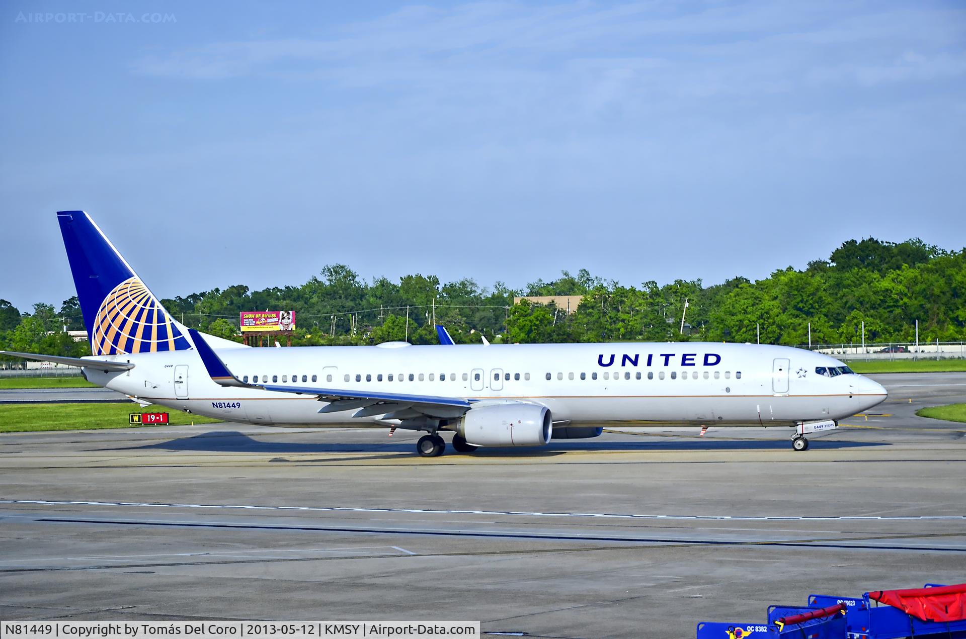 N81449, 2009 Boeing 737-924/ER C/N 31651, N81449 United Airlines Boeing 737-924ER cn 31651

(This plane delivered March 14, 2012.)

Louis Armstrong New Orleans International Airport (IATA: MSY, ICAO: KMSY, FAA LID: MSY)
TDelCoro
May 12, 2013
