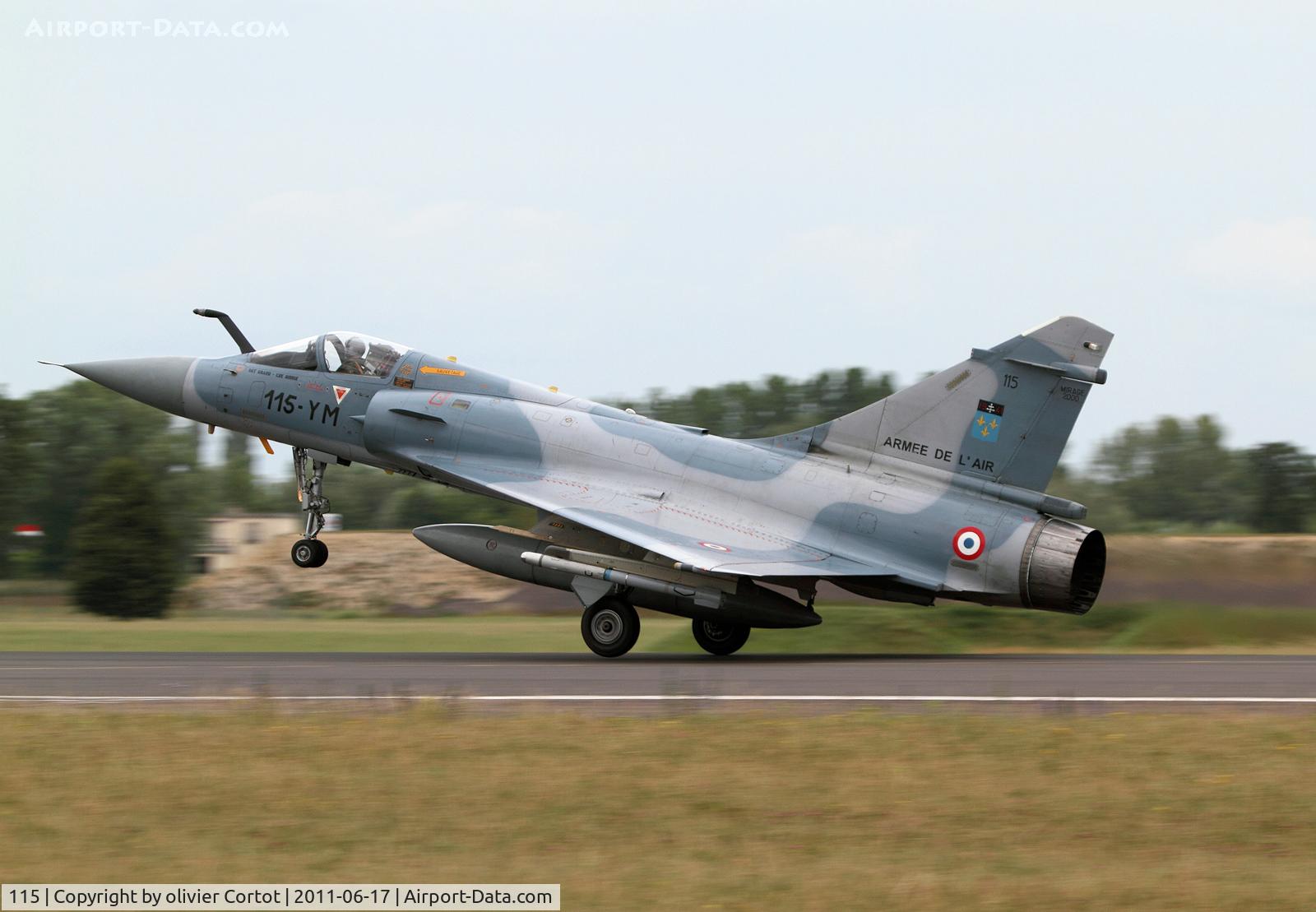 115, Dassault Mirage 2000C C/N 115, Landing at SAint Dizier AB