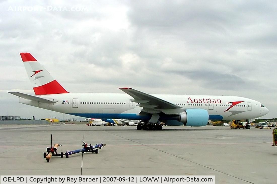 OE-LPD, 2006 Boeing 777-2Z9/ER C/N 35960, Boeing 777-2Z9ER [35960] (Austrian Airlines) Vienna-Schwechat~OE 12/09/2007
