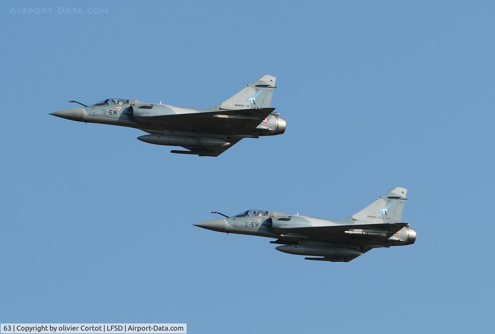 63, Dassault Mirage 2000-5F C/N 281, flying with 48 over Dijon AB, 2007