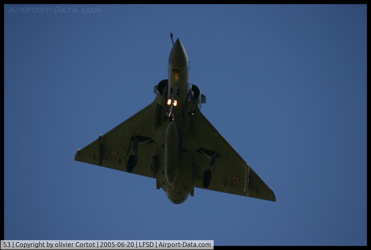 53, Dassault Mirage 2000-5F C/N 242, Landing at Dijon AB, during a training with F-18s of the Swiss AF