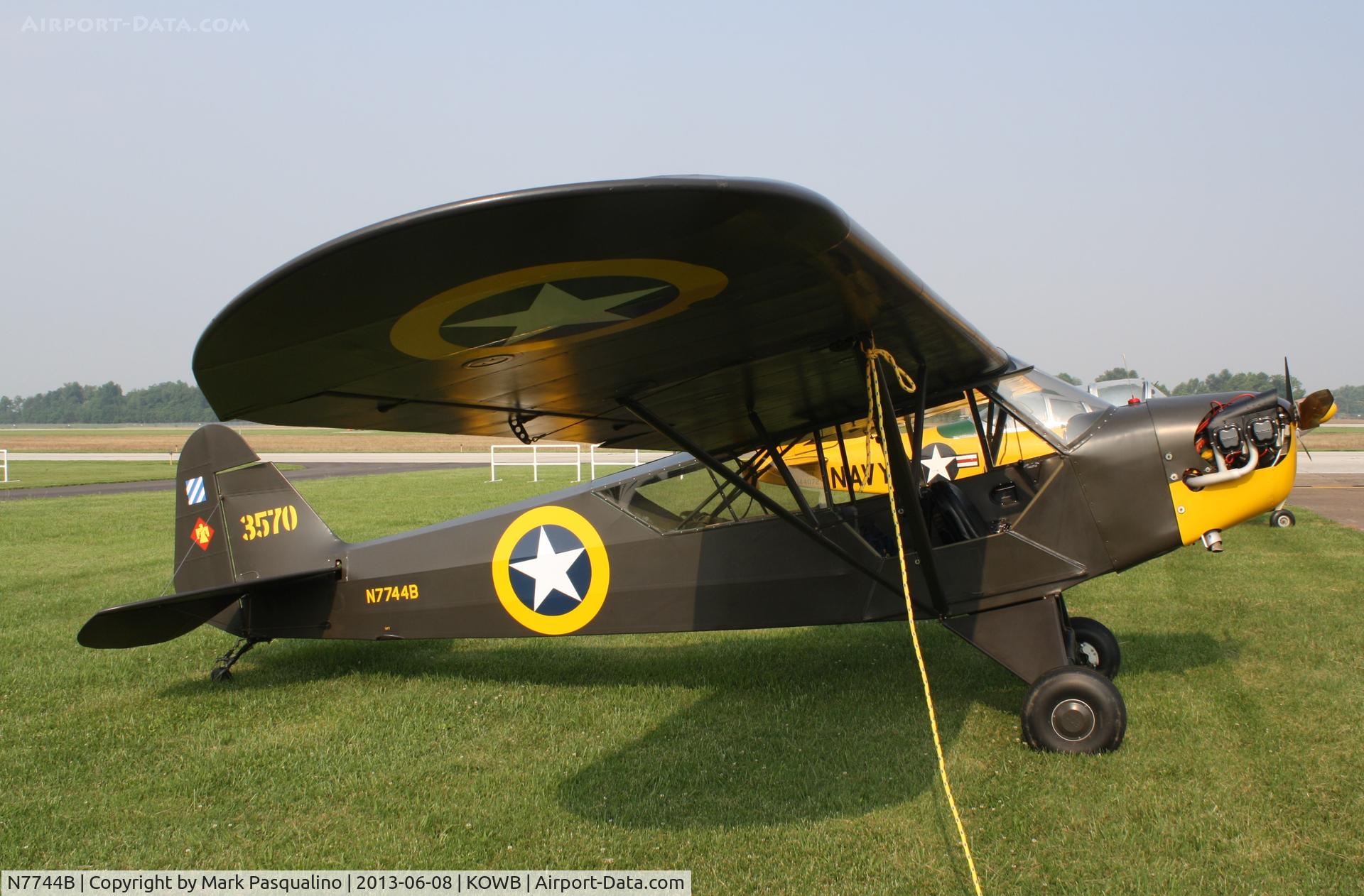 N7744B, 1957 Piper J3C-65 Cub Cub C/N 9265, Piper L-4B