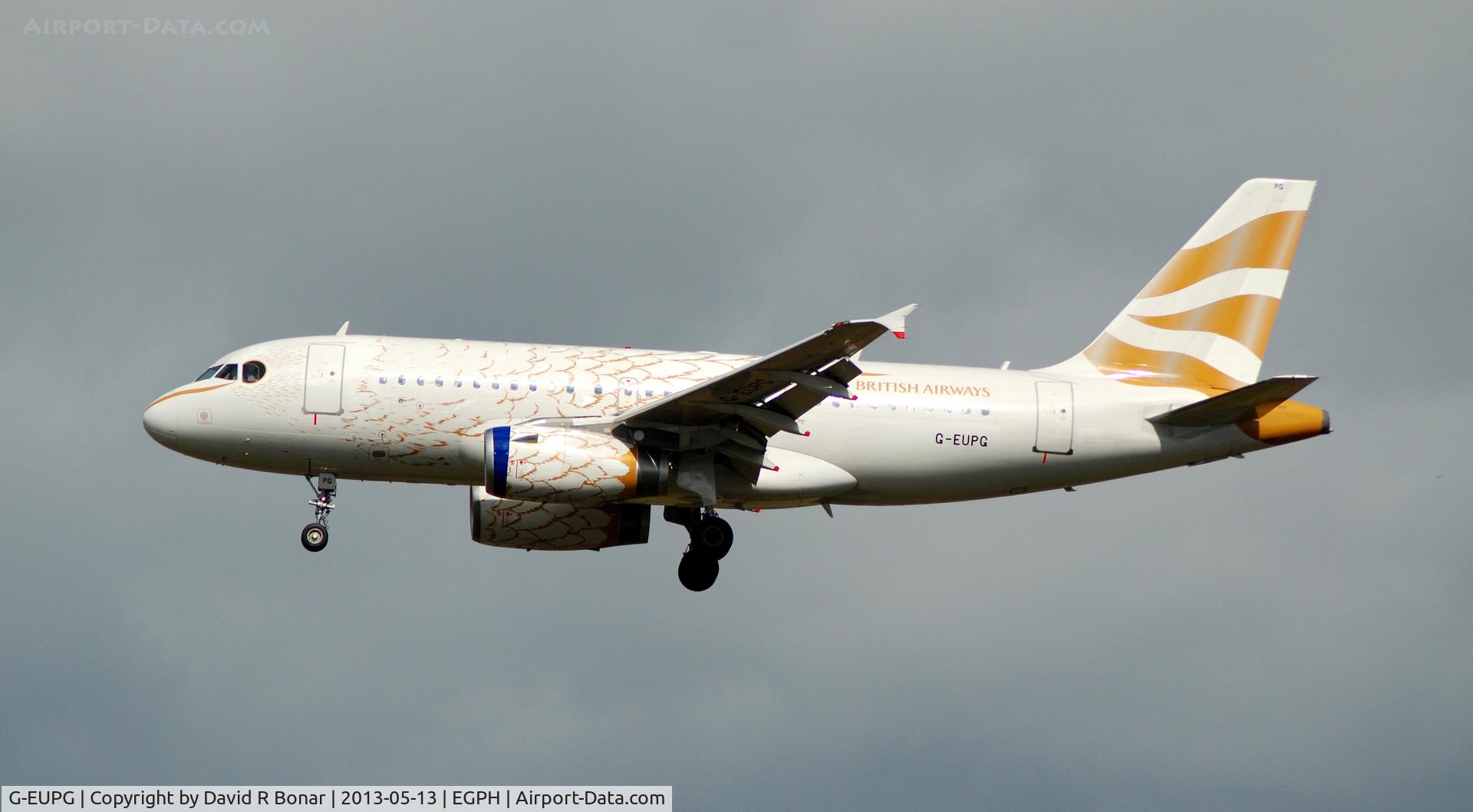 G-EUPG, 2000 Airbus A319-131 C/N 1222, Note the changed Port-side engine cowling.