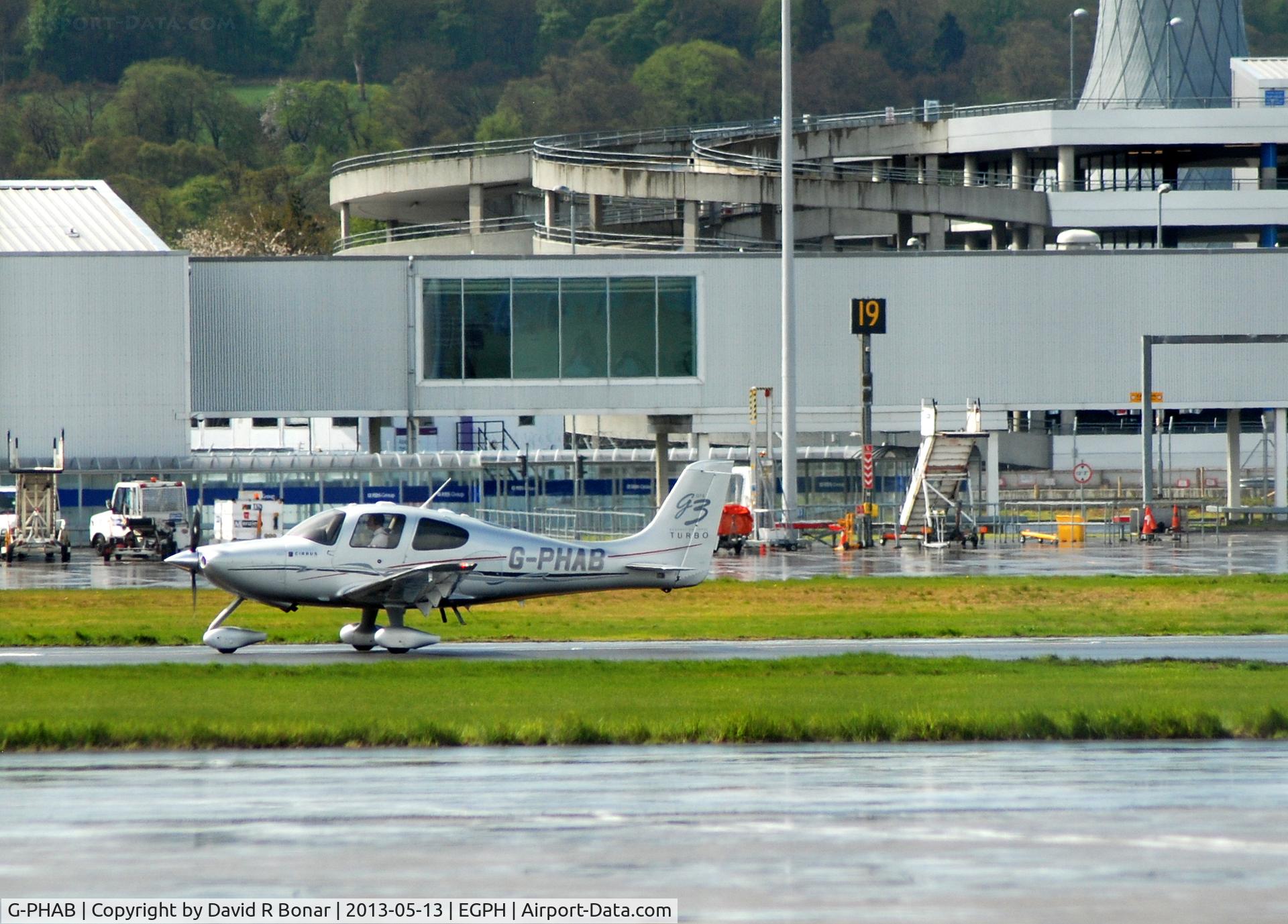 G-PHAB, 2007 Cirrus SR22 G3 Turbo C/N 2710, Unusual but welcome visitor to Edinburgh.