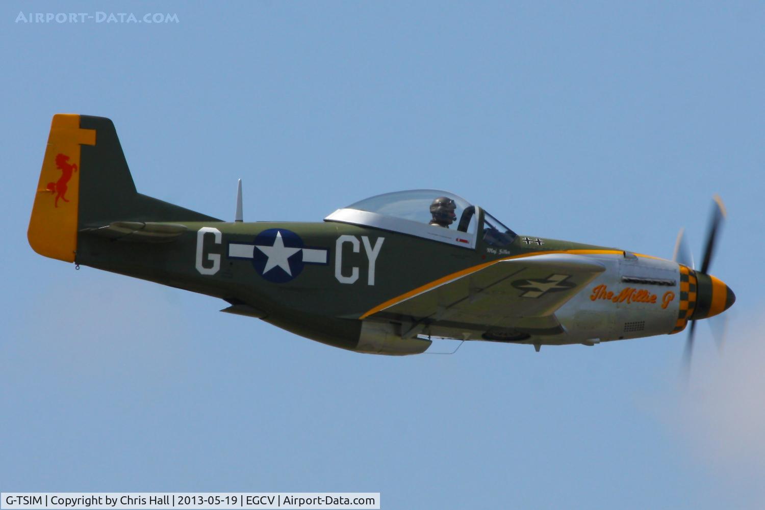 G-TSIM, 2012 Titan T-51 Mustang C/N LAA 355-14964, at the Vintage Aircraft flyin