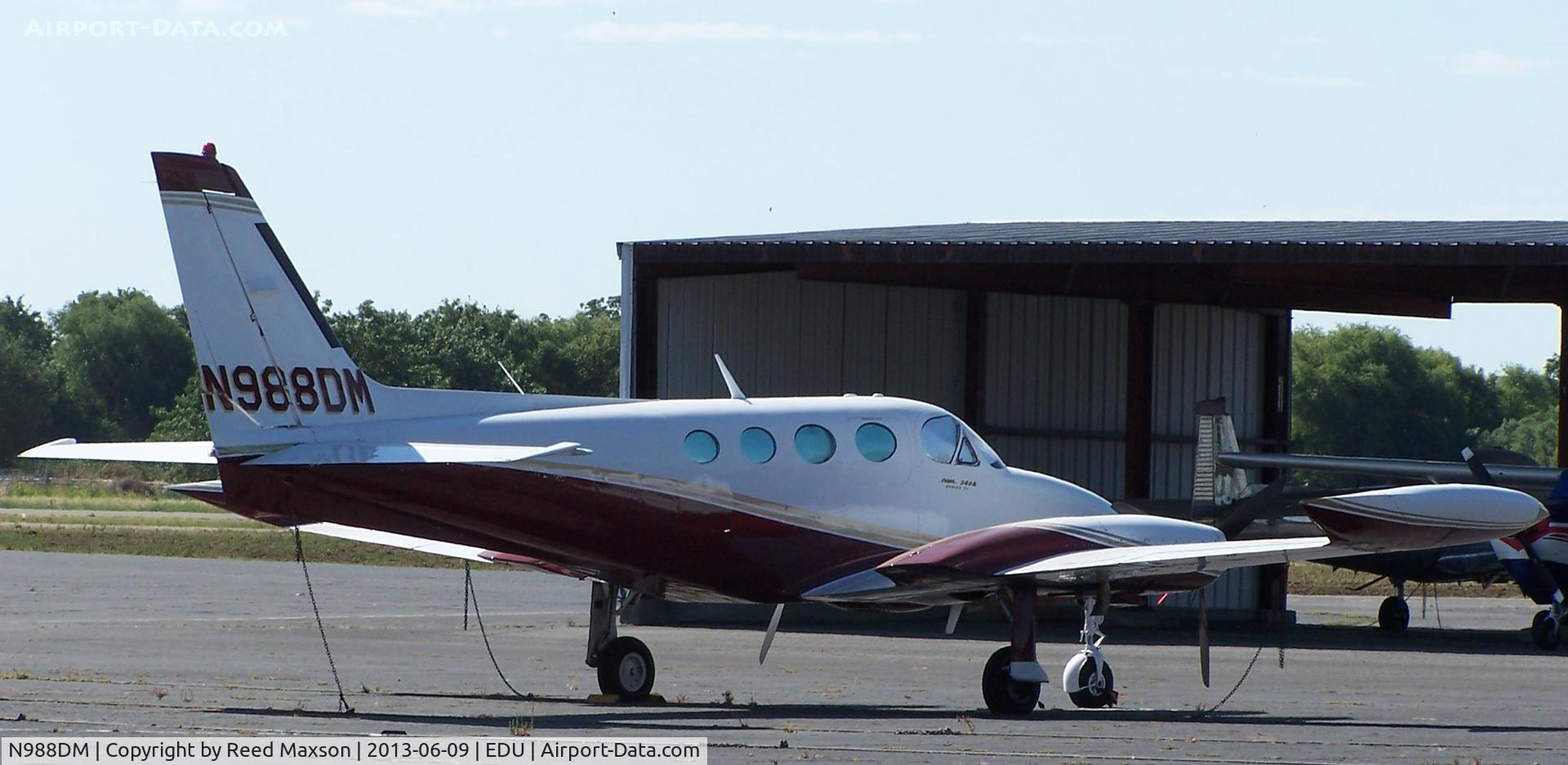 N988DM, 1981 Cessna 340A C/N 340A1244, Right rear on tarmac, EDU
