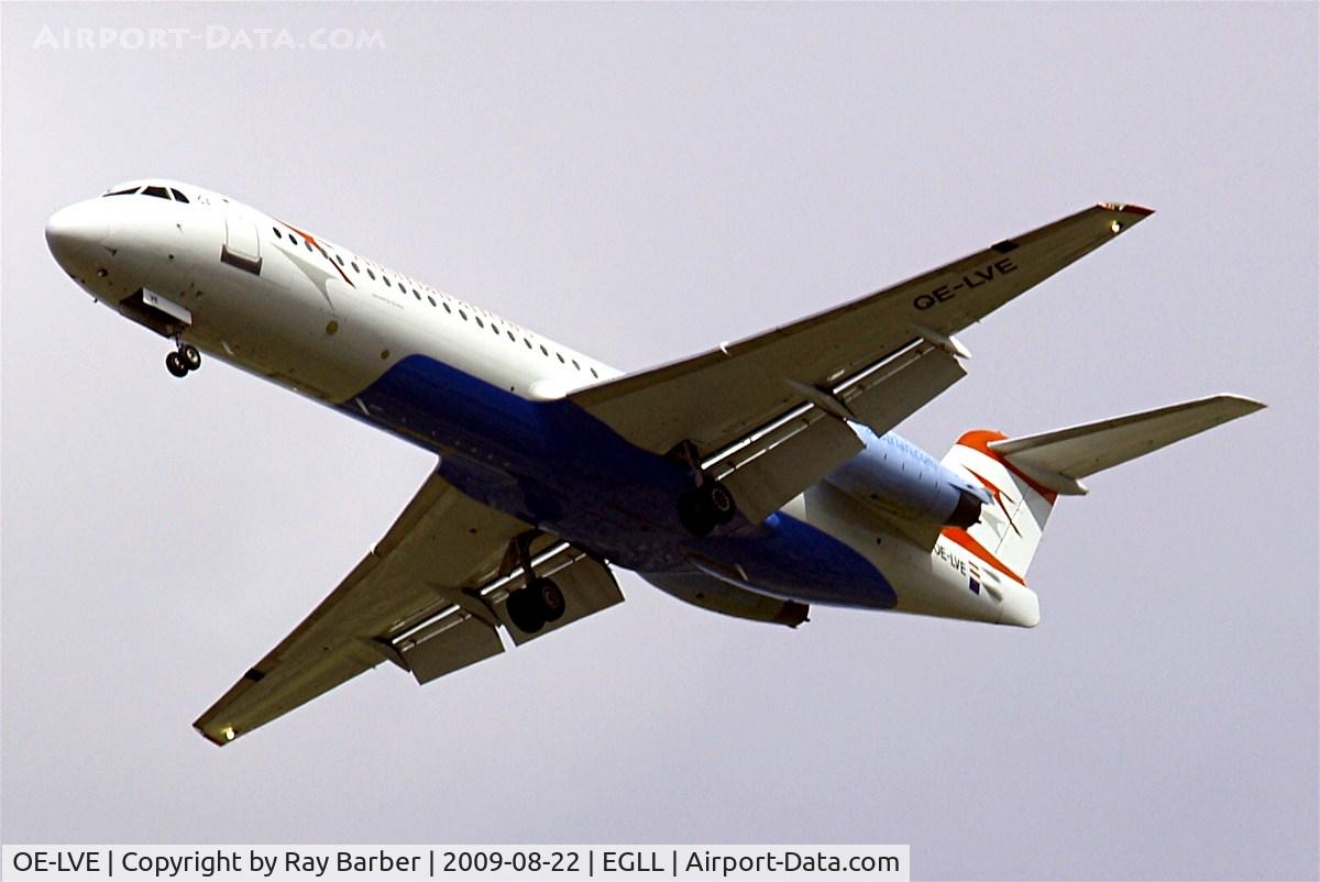 OE-LVE, 1994 Fokker 100 (F-28-0100) C/N 11499, Fokker F-100 [11499] (Austrian Arrows) Home~G 22/08/2009