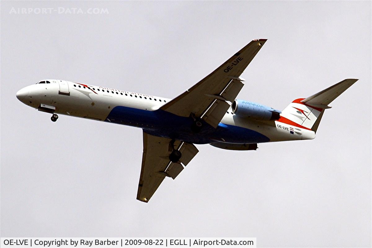 OE-LVE, 1994 Fokker 100 (F-28-0100) C/N 11499, Fokker F-100 [11499] (Austrian Arrows) Home~G 22/08/2009