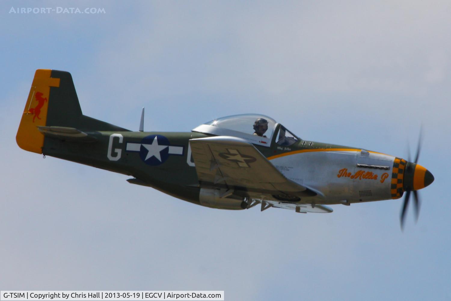 G-TSIM, 2012 Titan T-51 Mustang C/N LAA 355-14964, at the Vintage Aircraft flyin