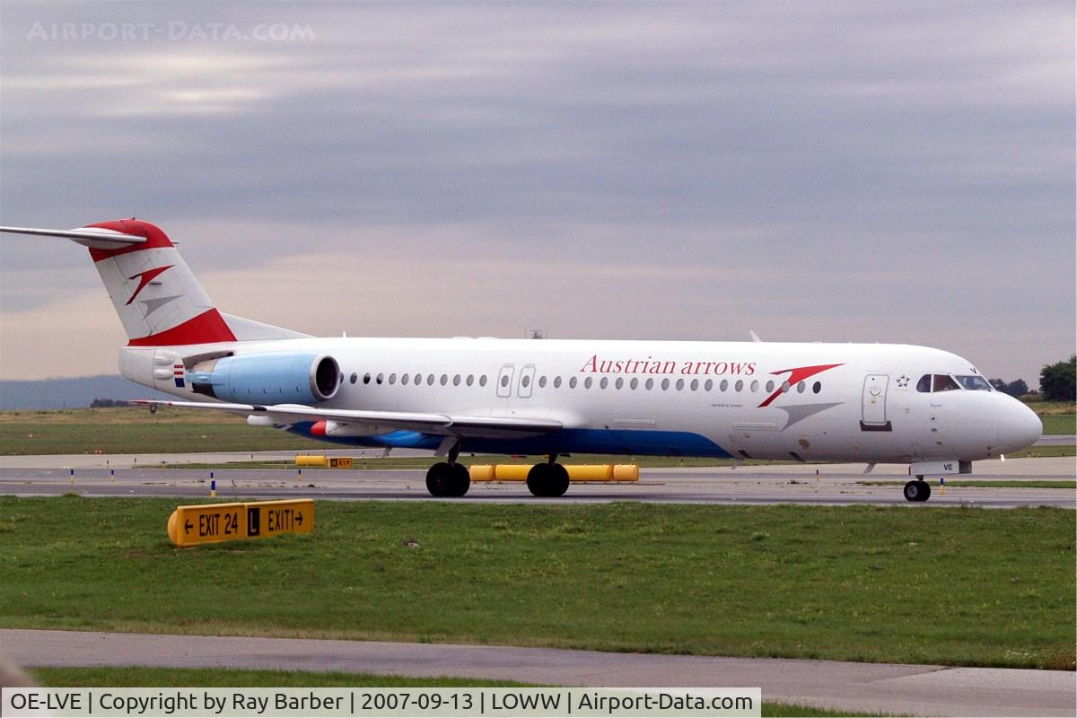 OE-LVE, 1994 Fokker 100 (F-28-0100) C/N 11499, Fokker F-100 [11499] (Austrian Arrows) Vienna-Schwechat~OE 13/09/2007