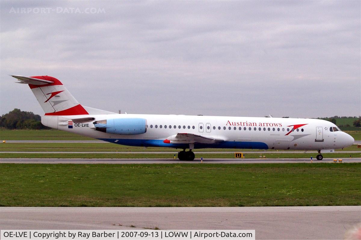 OE-LVE, 1994 Fokker 100 (F-28-0100) C/N 11499, Fokker F-100 [11499] (Austrian Arrows) Vienna-Schwechat~OE 13/09/2007