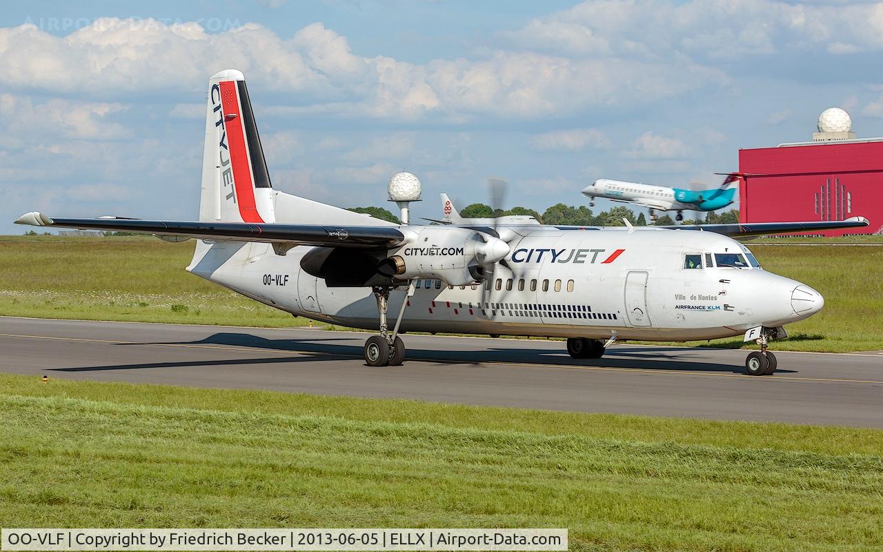 OO-VLF, 1991 Fokker 50 C/N 20208, taxying to the active